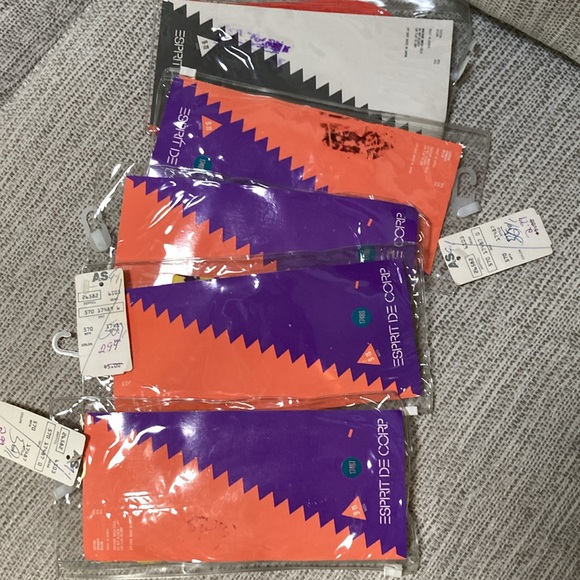 NWT ESPRIT vintage 80s socks 5 pairs one price $60 original ESPRIT PACKAGE - Picture 9 of 13